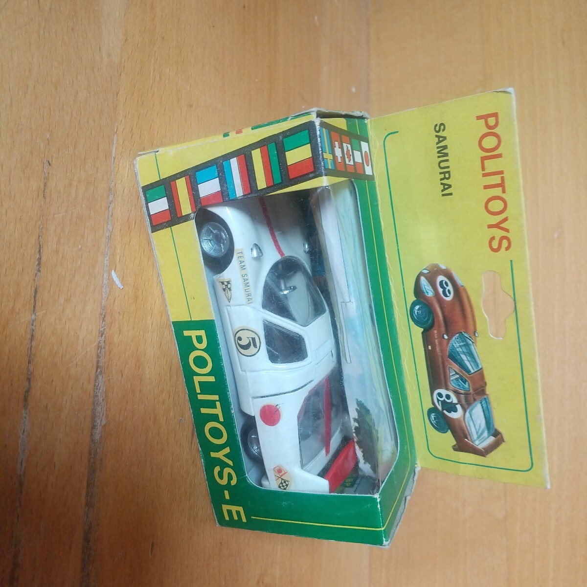 POLITOYS ポリトーイ 1:43 SAMURAI ヒノ サムライ 日野 日本GP オリジナル パッケージ 三船敏郎 P.ブロック 当時物 ビンテージ 美品 中古品拍卖