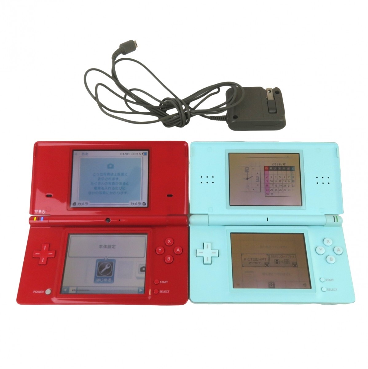 まとめ 2点 任天堂 NINTENDO DSi 本体 TWL-001(JPN) レッド DS Lite 本体 USG-001 アイスブルー ACアダプター 1105-024拍卖