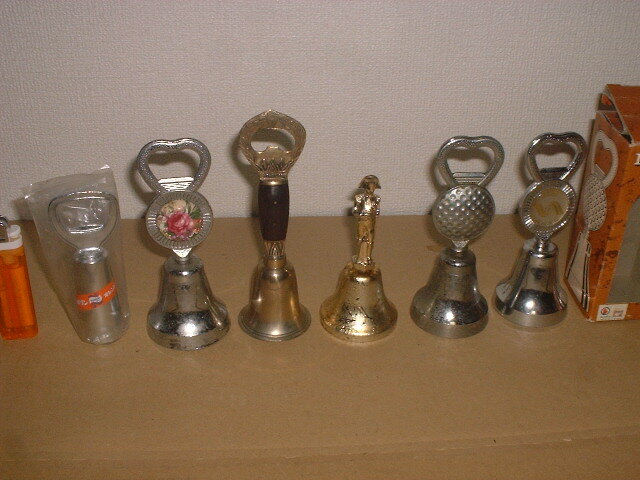 第46回石川国体などのラッキーベル まとめて6個 呼鈴 栓抜き 未使用あり  レトロ拍卖