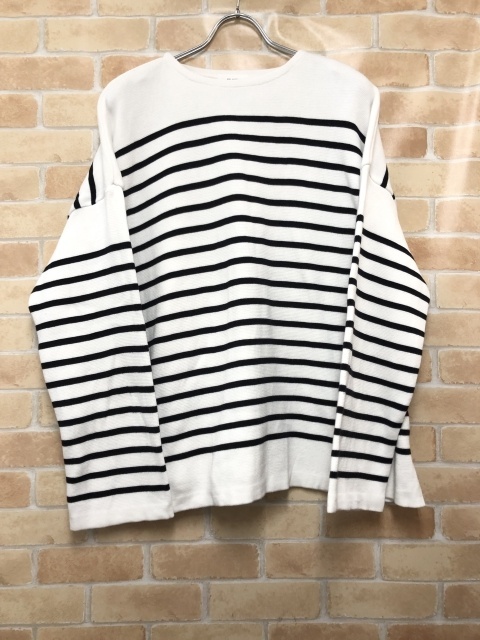 SOLAMONAT ソラモナ 長袖カットソー ストライプ ブラック×ホワイト UNISEX 111437779#4拍卖