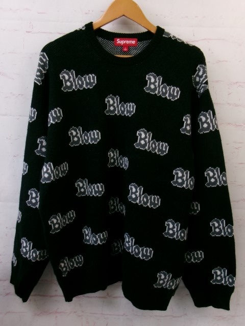 Supreme シュプリーム Blowロゴ ニット セーター プルオーバー クルーネック ブラック L 991842985#2拍卖