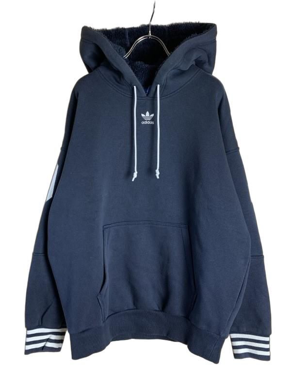 adidas Originals アディダスオリジナルス ビッグロゴ パーカー ネイビー OT 44849198#拍卖
