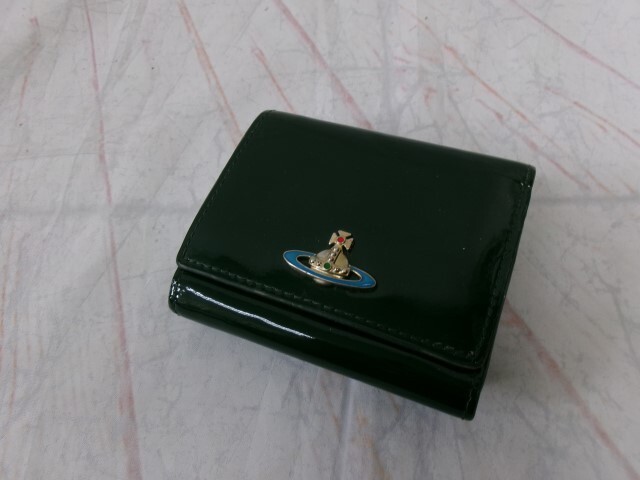 Vivienne Westwood ウ゛ィウ゛ィアンウエストウッド 三つ折り財布 エナメル グリーン 991830369#4拍卖