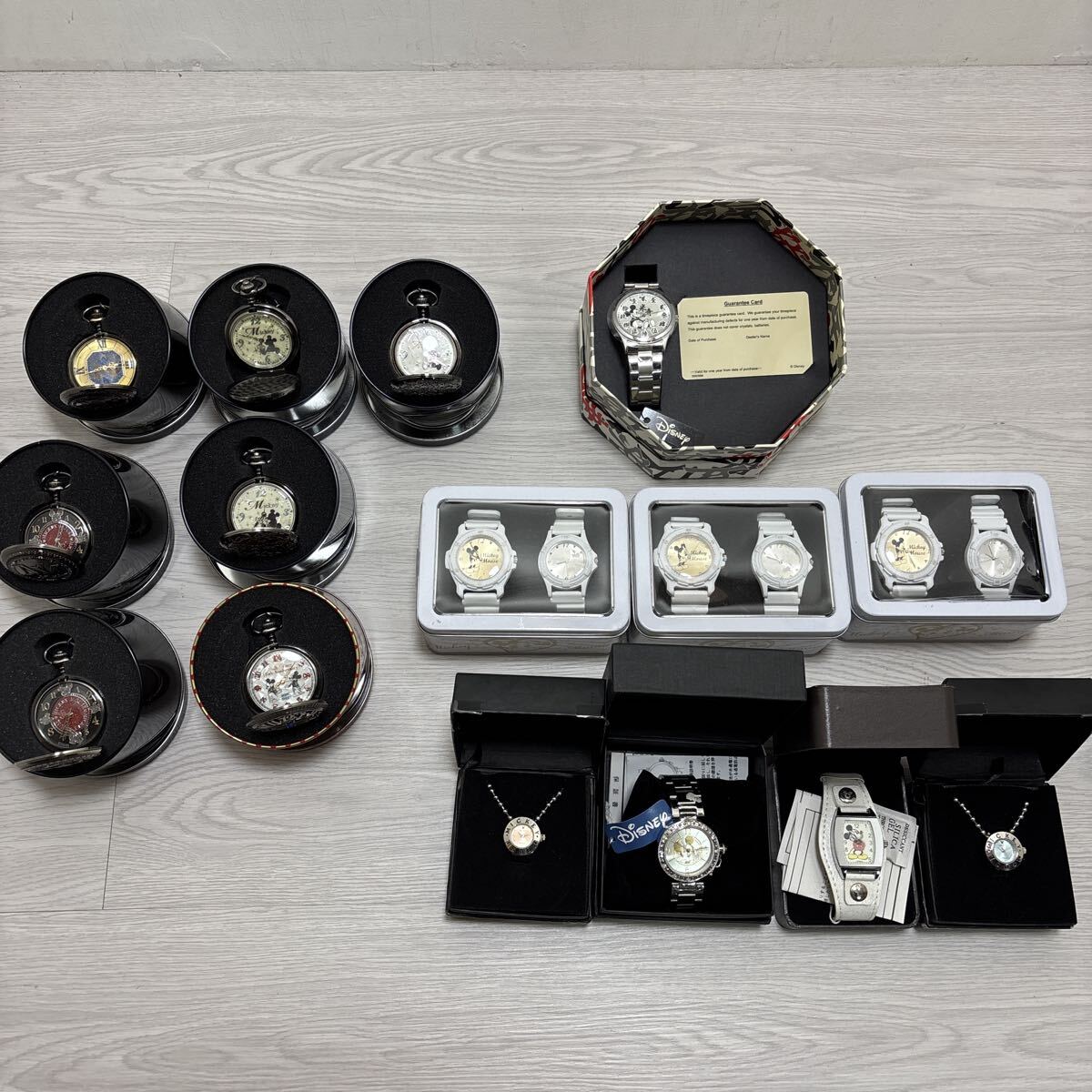 SF155 未使用 ミッキーマウス 時計 まとめて 15点 腕時計 懐中時計 保管品 ディズニー Disney ミニーマウス 拍卖