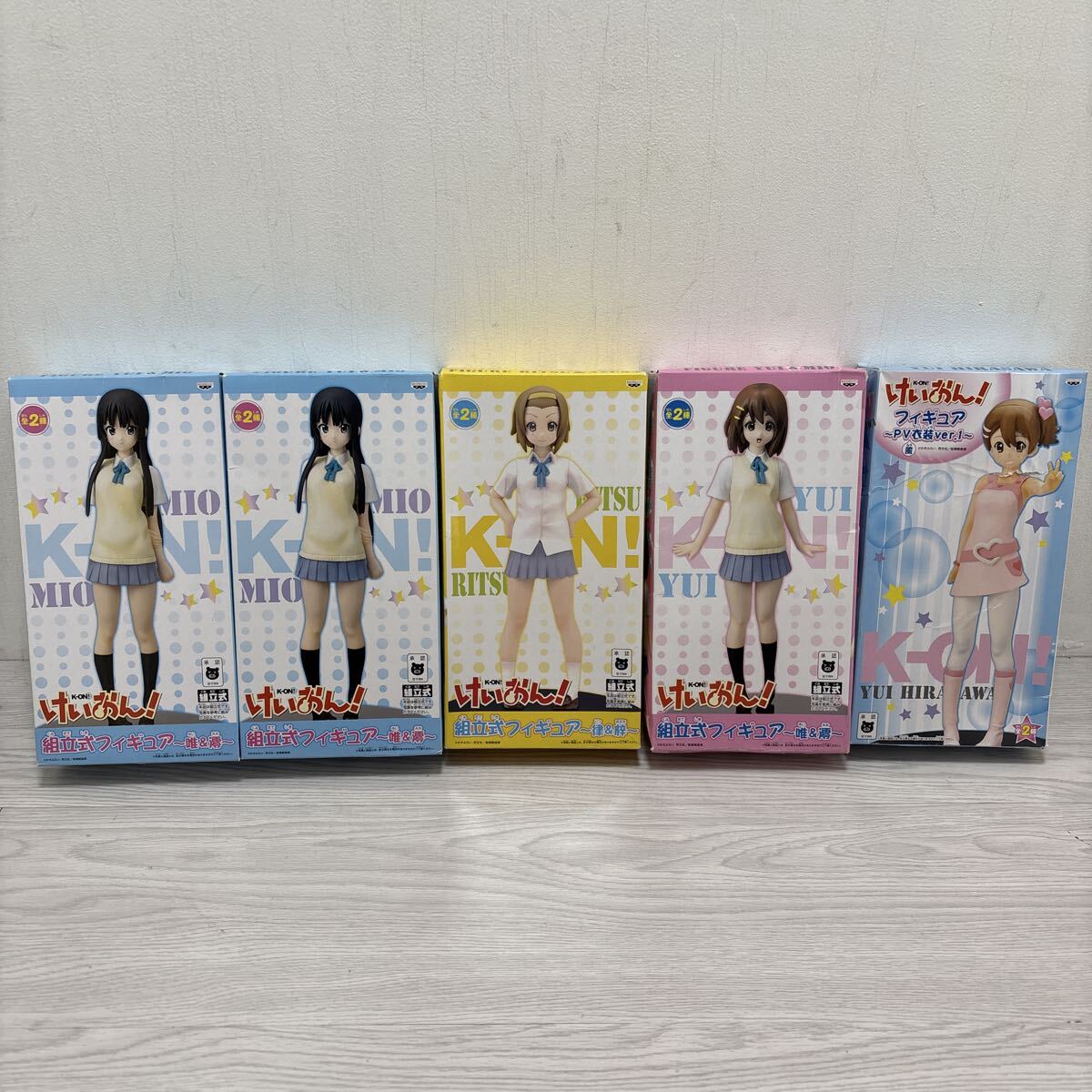 SF207 けいおん! フィギュア 5体 未開封 非売品 バンプレスト 平沢唯 田井中律 秋山澪 組立式 フィギュア PV風衣装ver.1 レア拍卖