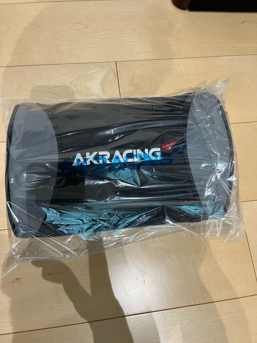AKレーシング ゲーミングチェア クッション 背もたれ パット  ブラック ランバーサポート PUレザーグレー拍卖