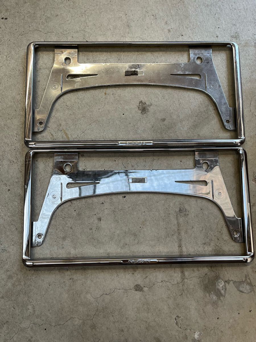 日産 ニッサン 純正 ナンバーフレーム スカイライン ノート デイズ シーマ エルグランド エクストレイル リーフ フーガ拍卖