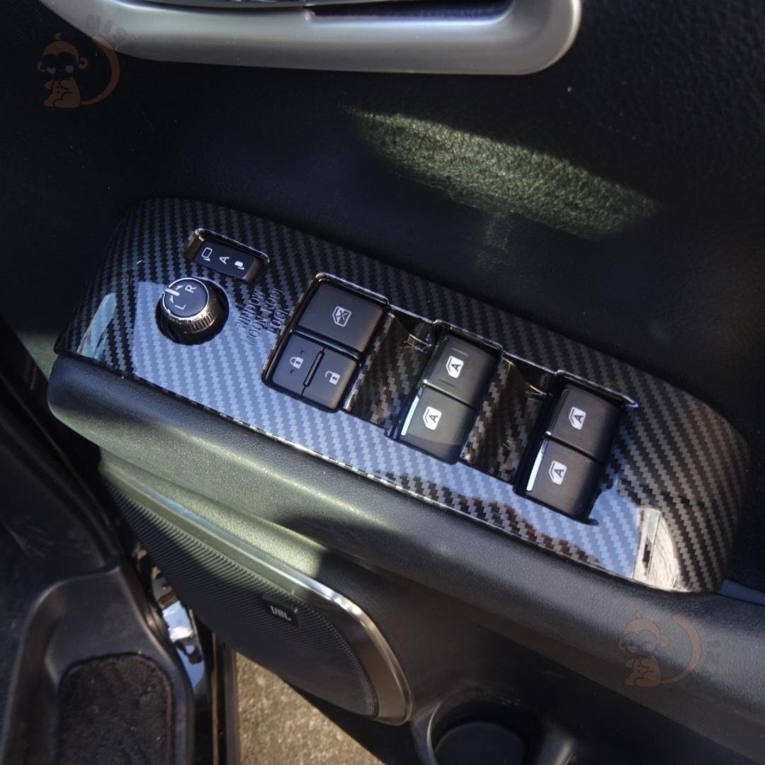 トヨタ アルファードハイブリッド 30 カーボン調 ウインドウ スイッチ カバー拍卖