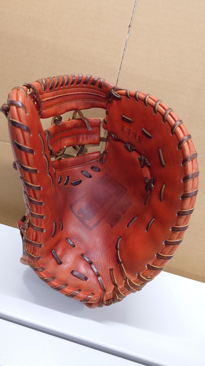 硬式グローブ☆タマザワ(玉澤)硬式ファーストミット☆漢字ラベル☆深め☆美品!!☆送料無料拍卖