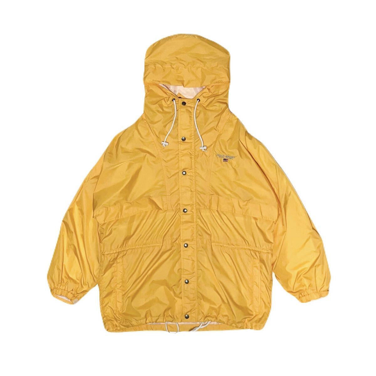 L デッドストック POLOSPORT ポロスポーツ ナイロン ジャケット 黄 イエロー フーディー パーカー ラルフローレン 90’s 90年代 新品未使用拍卖