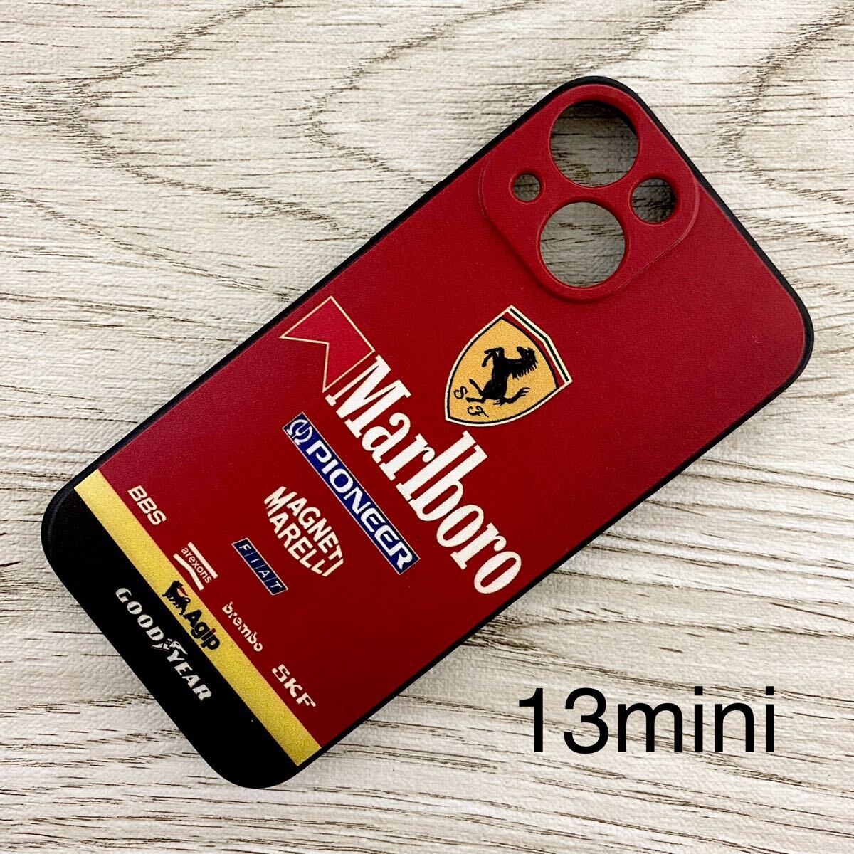 マールボロ フェラーリ iPhone 13 mini ケース F1 Ferrari マルボロ プロスト アレジ シューマッハ スマホ拍卖