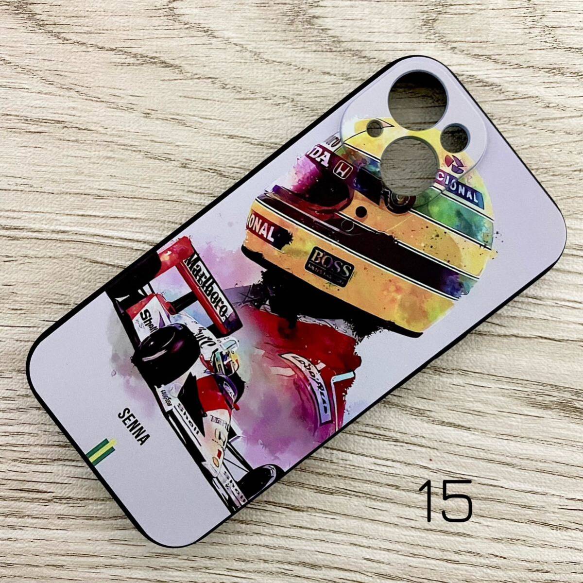 アイルトン・セナ アート iPhone 15 ケース F1 マクラーレン ホンダ McLaren Honda スマホ拍卖