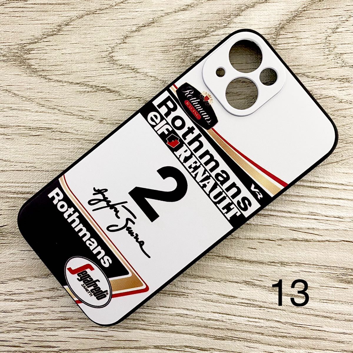 アイルトン・セナ マシン デザイン iPhone 13 ケース F1 ウィリアムズ ルノー FW16 ロスマンズ カラー スマホ拍卖
