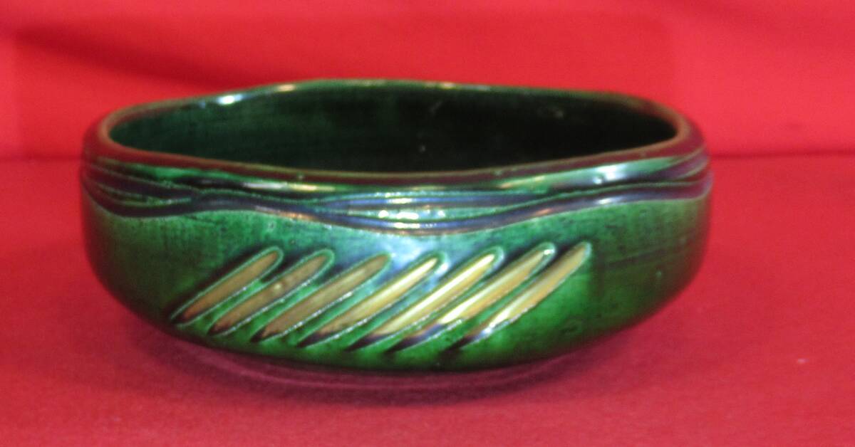 茶道具『青楽 灰器 (径17㎝)美品』茶事 茶会席膳 茶道教室 表千家 裏千家 武者小路千家 千家十職 七事式 茶懐石拍卖