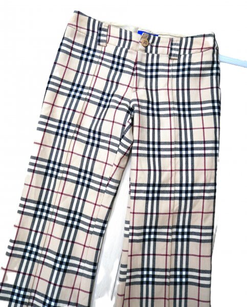 Burberry バーバリー ブルーレーベル ★ パンツ・ボトムス ★ ノヴァチェック柄・ホースマーク刺しゅう入り拍卖
