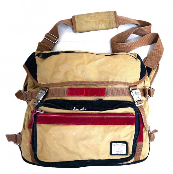 マスターピース MSPC ★ ショルダーバッグ ★ ベージュ・ブラウン・ロゴラベル付き拍卖