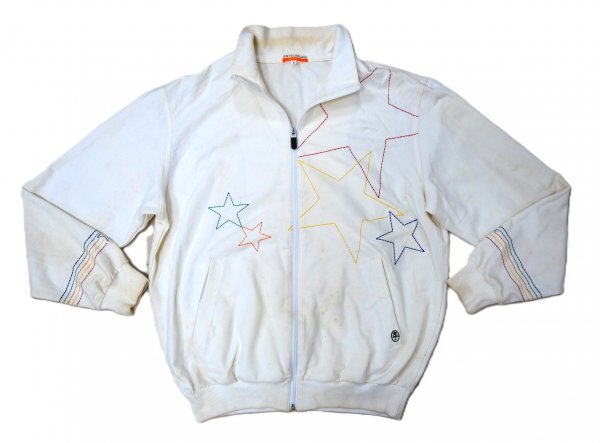 CASTELBAJAC カステルバジャック ★ ジップ・ジャケット ★ ホワイト・星刺しゅう・ロゴマーク刺しゅう入り拍卖
