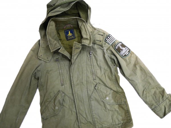 ヒステリックグラマー HYSTERIC ★ ジャケット ★ カーキ・ロゴ入りアップリケ付き拍卖