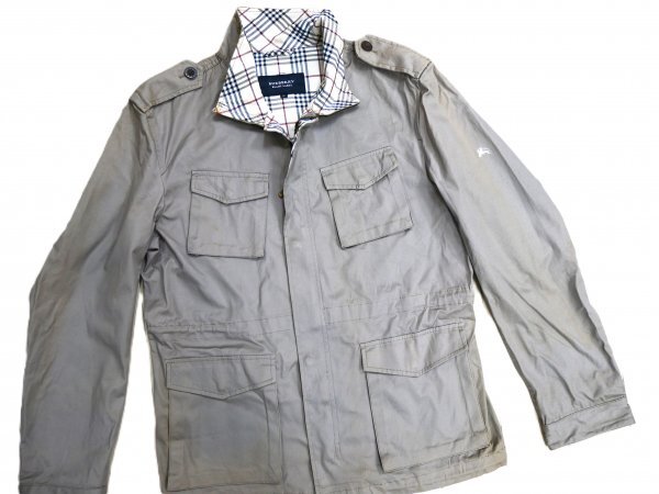 Burberry バーバリー ブラックレーベル ★ ジャケット ★ グレー・ホースマーク刺しゅう入り拍卖
