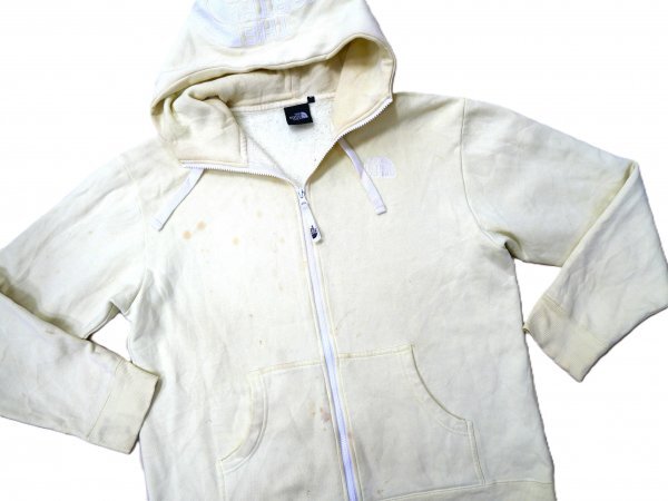 THE NORTH FACE ザ・ノースフェイス ★ フードにロゴ入りパーカー ★ クリームカラー拍卖