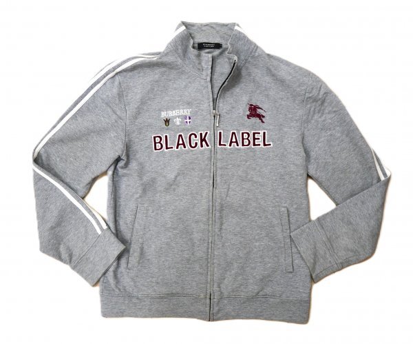 Burberry バーバリー ブラックレーベル ★ ジャケット・ジャージタイプ ★ グレー・ロゴ・ホースマーク入り拍卖