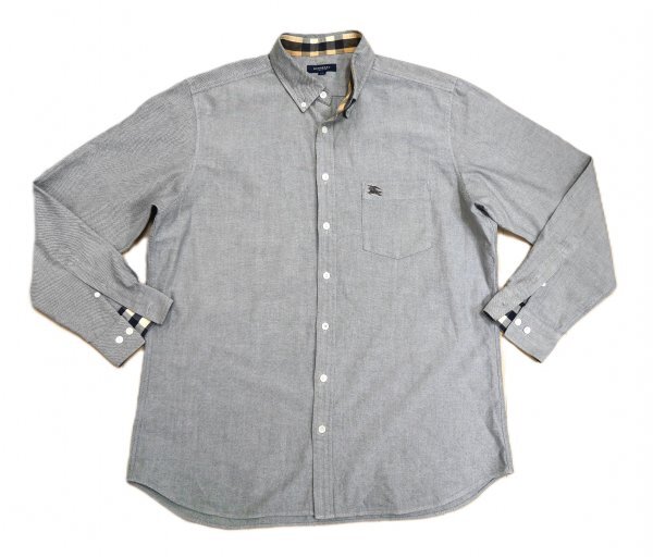 Burberry バーバリー ロンドン ★ ブラウス・シャツ ★ グレー・ホースマーク刺しゅう入り拍卖