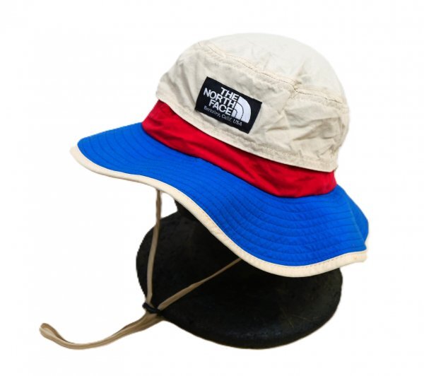 THE NORTH FACE ザ・ノースフェイス ★ ストラップ付ハット・帽子 ★ ベージュ・ロゴラベル付き拍卖