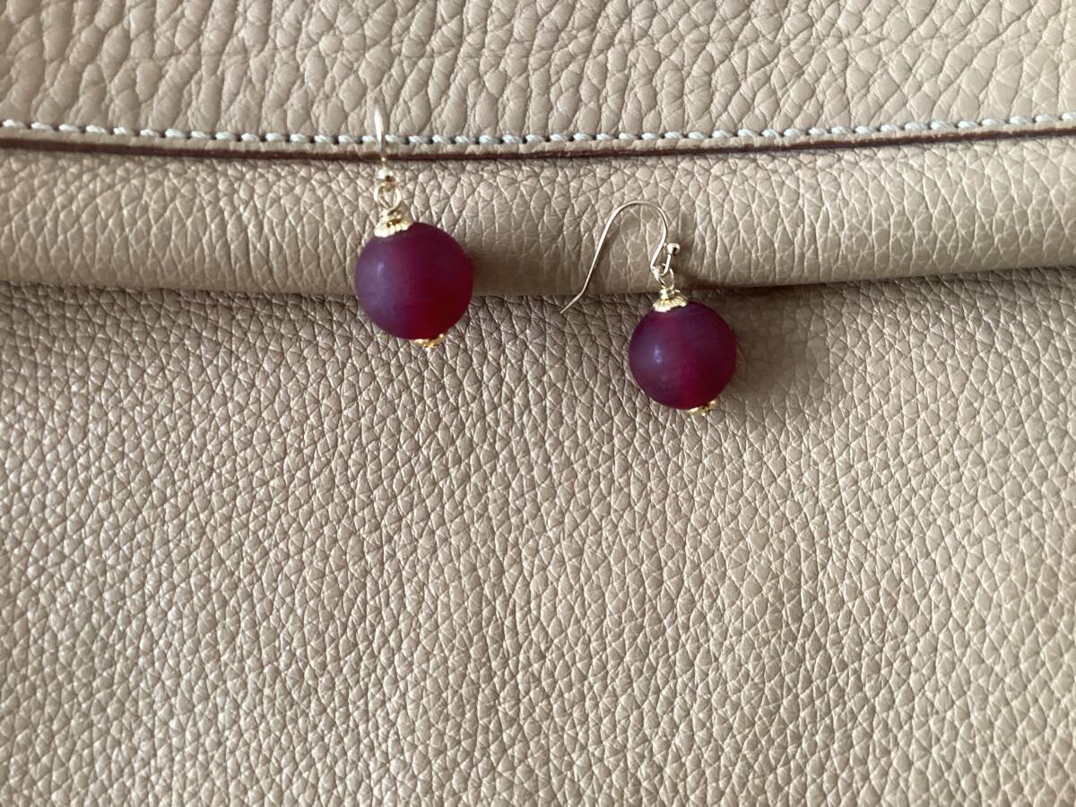 ★未使用★カネコイサオ  和ガラスピアス拍卖