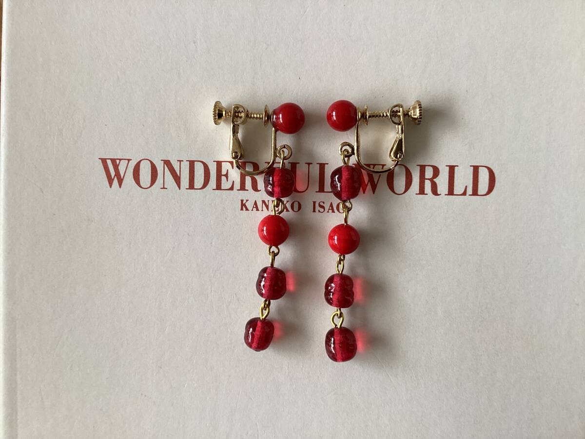 ★未使用★ワンダフルワールド  和ガラスイヤリング拍卖