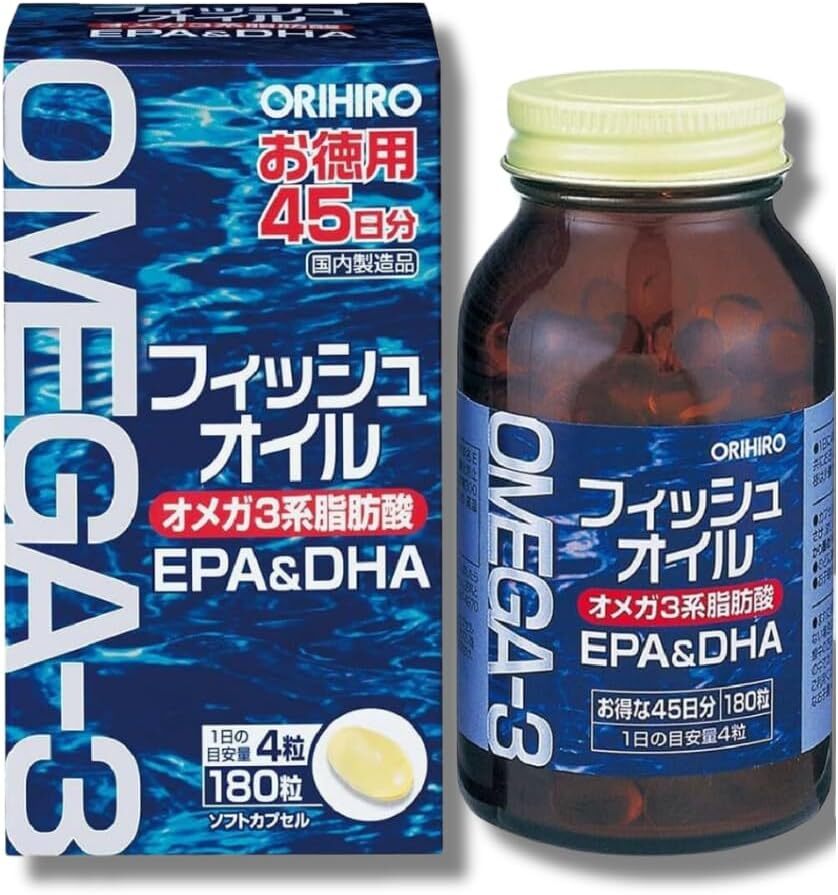 802130 オリヒロ フィッシュオイル 180粒(45日分) 2個セット EPA&DHA BEN-See store拍卖
