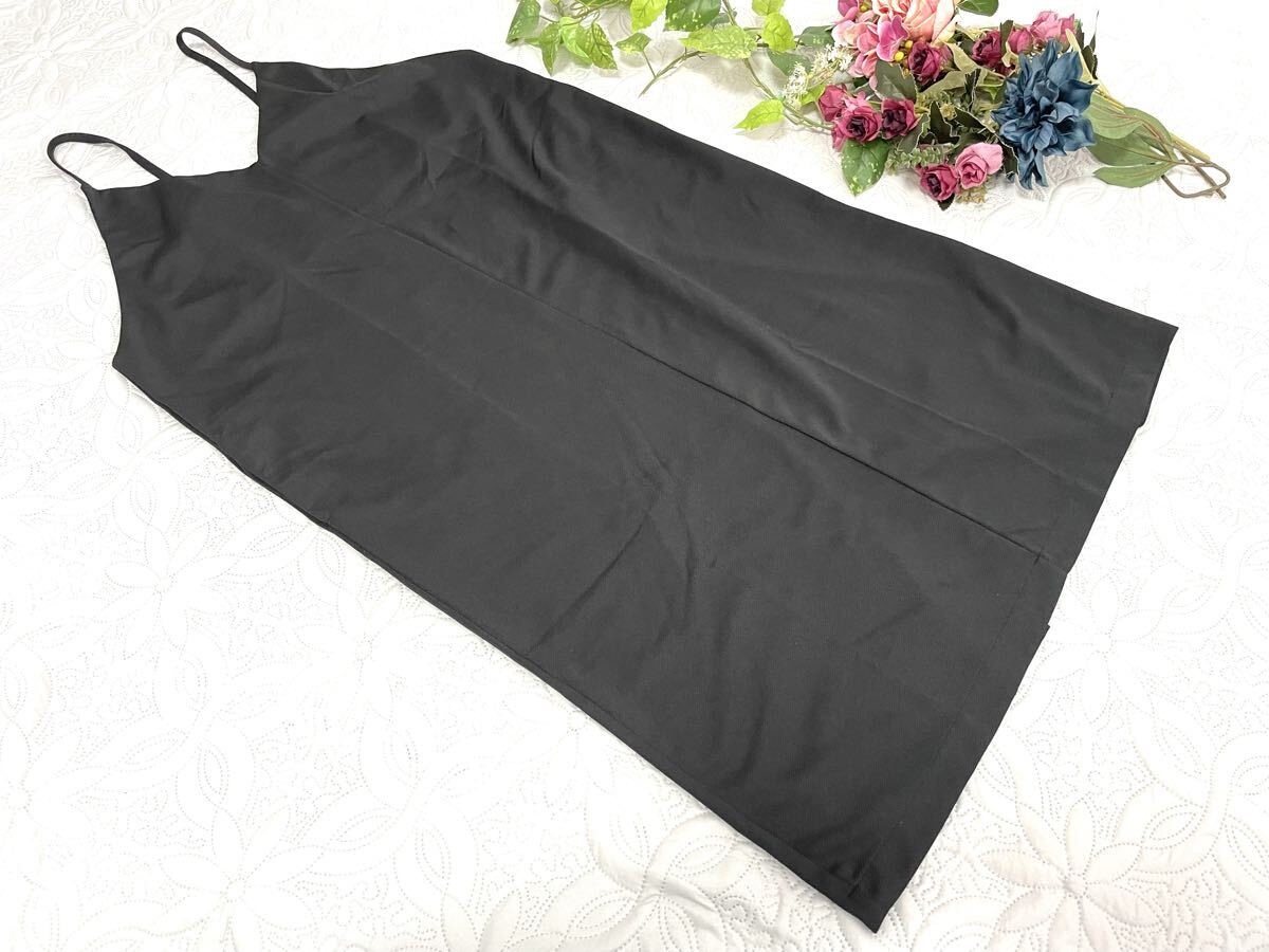 f■4L■新品■シンプルデザイン*ジャンバースカート*両サイドポッケ付き*バック切替■黒拍卖