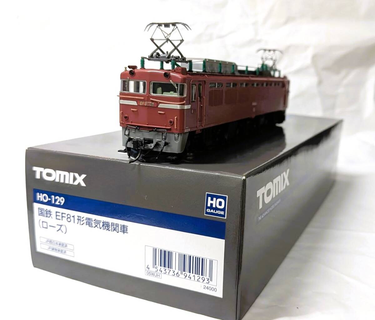 TOMIX EF81 電気機関車 ローズ色 HO-129拍卖