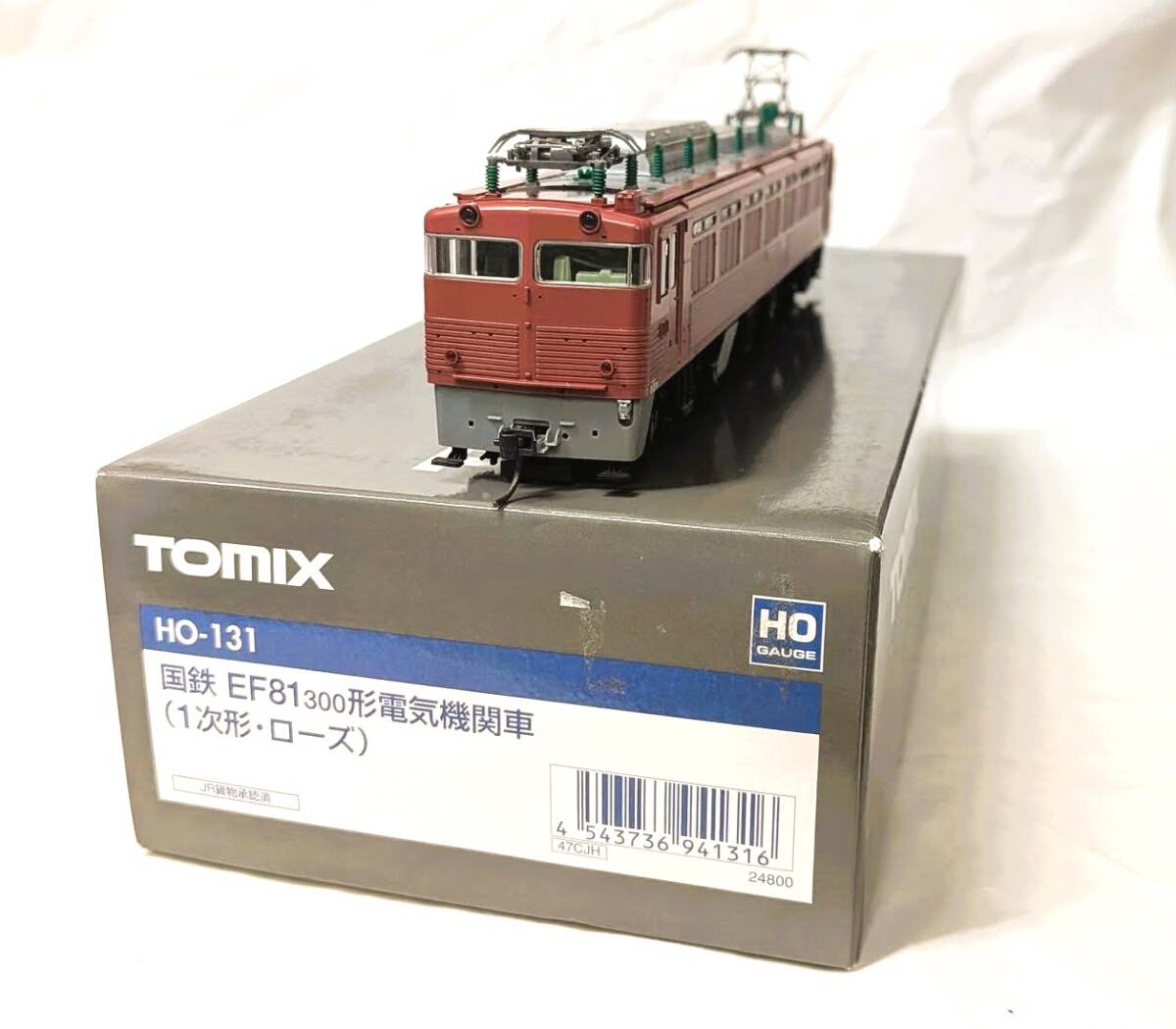 TOMIX EF81-300形 電気機関車 常磐仕様 1次型ローズ色 HO-131拍卖