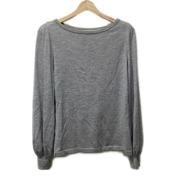 フォクシー FOXEY 長袖セーター/ニット サイズ40 M 40181 - ライトグレー レディース トップス拍卖