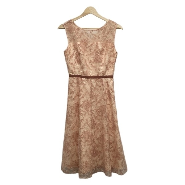 エメ aimer サイズM - ピンクベージュ レディース ノースリーブ/ロング/レース 美品 ワンピース拍卖