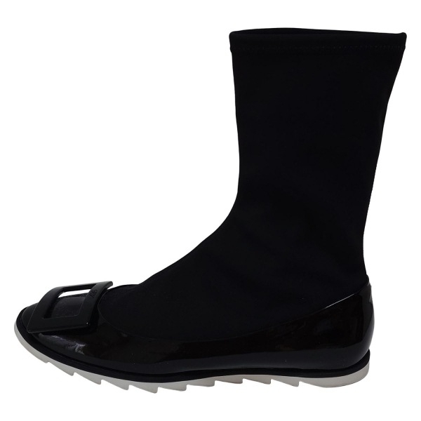 ロジェヴィヴィエ RogerVivier ショートブーツ 37 1/2 - レザー 黒 レディース 靴拍卖