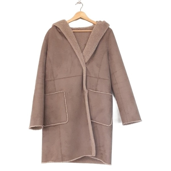 ネミカ NEMIKA/NEMIKA by Leilian サイズ11 M - グレー×グレーベージュ レディース 長袖/フェイクムートン/リバーシブル/冬 美品 コート拍卖