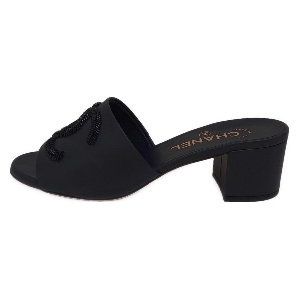 シャネル CHANEL ミュール 37 C G34681 - レザー 黒 レディース ビーズ/ココマーク 靴拍卖