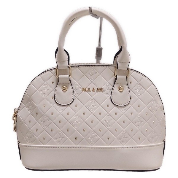 ポール&ジョー Paul&Joe ハンドバッグ - アイボリー スタッズ バッグ拍卖