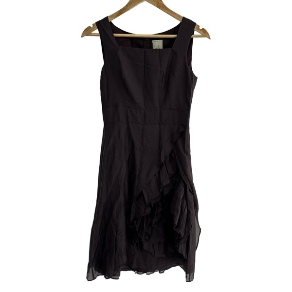 シビラ Sybilla サイズM - 黒 レディース ノースリーブ/ひざ丈/シースルー 美品 ワンピース拍卖