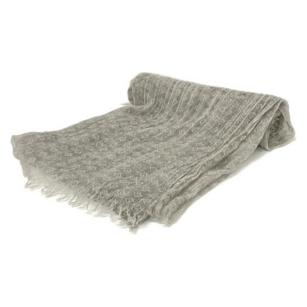 ファリエロサルティ Falierosarti ストール(ショール) - ウール グレー フリンジ マフラー拍卖
