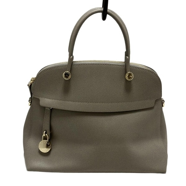 フルラ FURLA ハンドバッグ パイパー レザー グレー バッグ拍卖