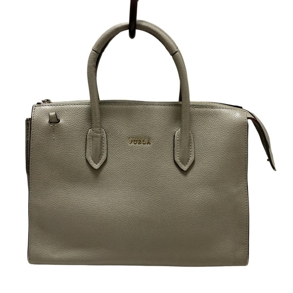 フルラ FURLA ハンドバッグ - レザー グレーベージュ バッグ拍卖
