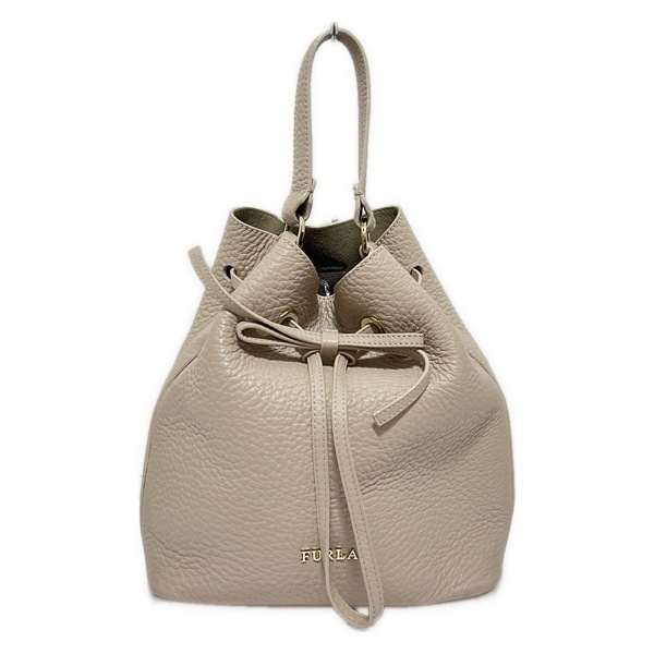 フルラ FURLA ハンドバッグ コスタンザ レザー ベージュ 巾着型 バッグ拍卖