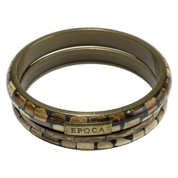 エポカ EPOCA バングル - ゴールド×ダークブラウン 3連バングル アクセサリー(腕)拍卖