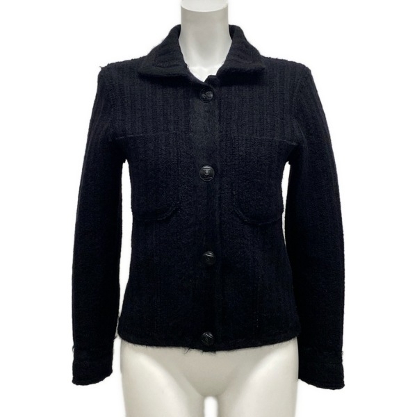 シャネル CHANEL サイズ34 S P31576 - ウール 黒 レディース 長袖/秋/冬/ツイード 07A ジャケット拍卖