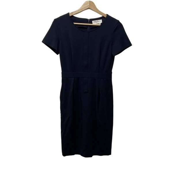 ケイミー kayme サイズ7 S - ネイビー レディース クルーネック/半袖/ひざ丈 ワンピース拍卖