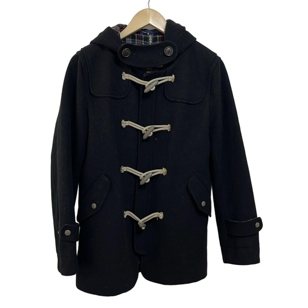 フラボア FRAPBOIS ダッフルコート サイズ1 S - 黒×ダークブラウン×マルチ メンズ 長袖/ショート丈/冬 コート拍卖