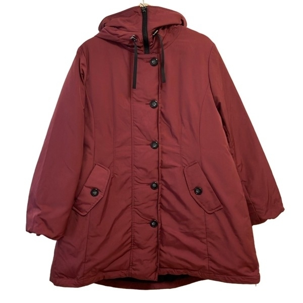 レリアン Leilian ダウンコート サイズ17+ XL - ボルドー レディース 長袖/ジップアップ/冬 コート拍卖