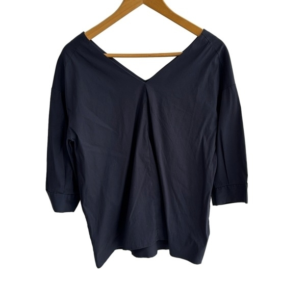 ソブ ダブルスタンダード SOV. チュニック サイズ38 M - ダークネイビー レディース Vネック/七分袖 ワンピース拍卖